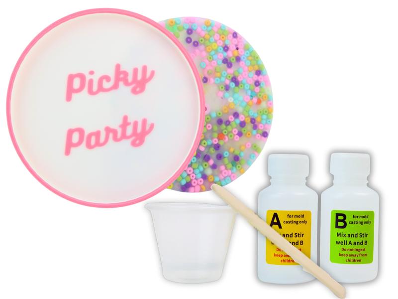 BUNDLE Picky  PARTY CIRCLE Pad and Tray- Satisfy Your Urge to Pick, Pop and Peel Stress-Free!