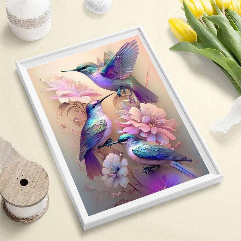 Diamond Painting Kits for Adults,5D DIY Hummingbird Diamond Art Kits Round Full Drill Gem Art and Crafts for Home Wall Decor Gift 12 X16 Inch