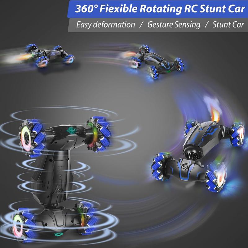 Remote Control Car - RC Car Stunt Car Toys Gesture Sensing RC Drift Car Rechargeable Toy Cars Transformer 360 Rotating Hand Controlled Car Christmas Birthday Gifts Remote Control Car for Boys Kids