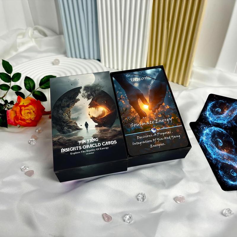 Yin and Yang Oracle Cards, Karma Connection Oracle Cards, These 68 Oracle Cards assess The Duality of influencing Energies, harboring Spiritual, Emotional, Physical, and Planetary Energies.