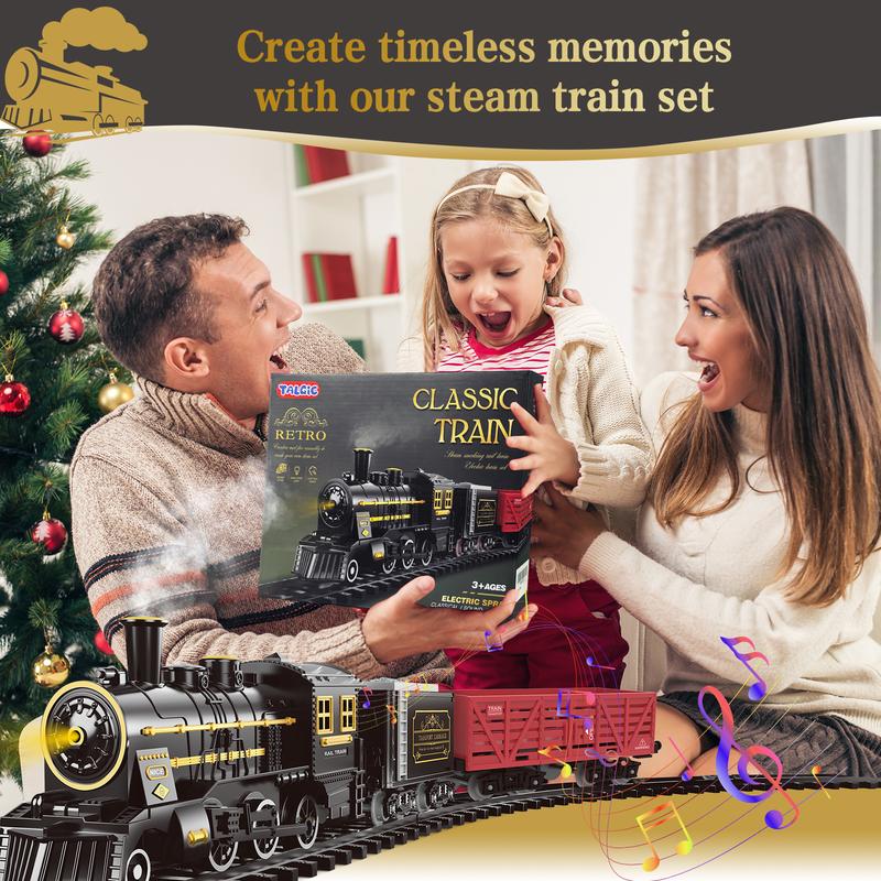 Ultimate Electric Steam Train Set for Kids - Realistic Sounds & Lights, Safe and Durable Educational Toy for Boys and Girls