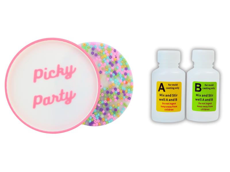 BUNDLE Picky  PARTY CIRCLE Pad and Tray- Satisfy Your Urge to Pick, Pop and Peel Stress-Free!