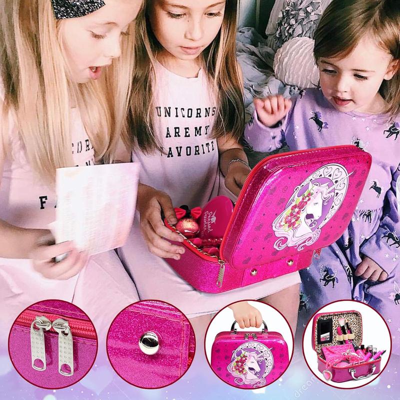 Christmas gift  Kids Makeup Kit for Girls - Real Make up kit Toys Little Girl Toddler & Non-Toxic Make Up Set,Child Princess Play Pretend Birthday Gift,