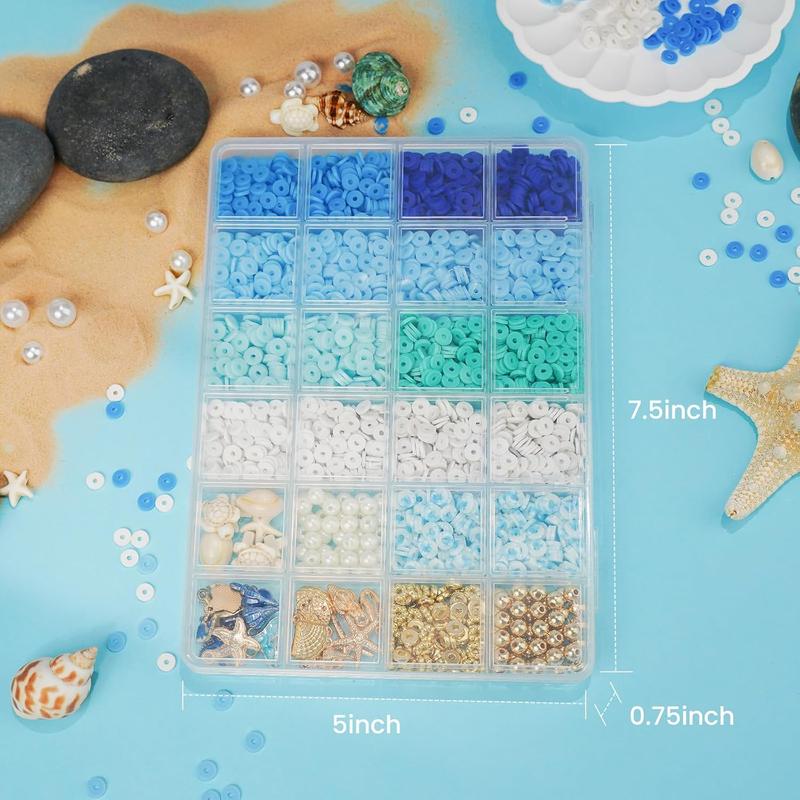 3000 Pcs Clay Beads Bracelet Making Kit with Golden Pearl Beads, Charms and DIY Craft Kit diy craft