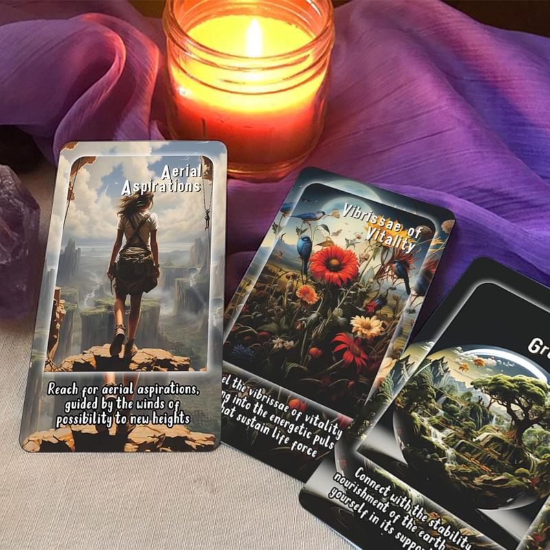 Elemental Energies Oracle Tarot Cards, Oracle Cards and Tarot Cards for Beginners, Oracle Cards Deck, This deck covers the elements of fire, earth, water, and air, Helping to discover, guide, Change