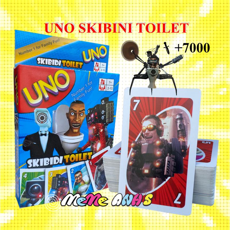 Skibidi Toilet Edition Uno 108 Cards Trendy Hot