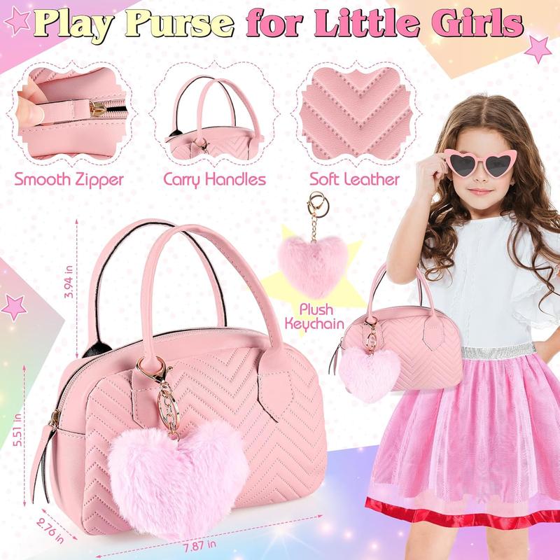 Christmas gift  Play Purse for Little Girls Toddler, Little Girls Purse with Pretend Makeup, Princess Pretend Play Girls Toys with Handbag,