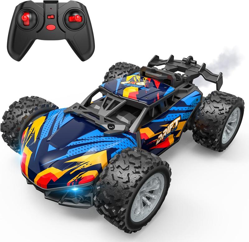 Rc Cars for Boys Age 3-8, Monster Trucks Remote Control Car with Spray, 2.4Ghz Rc Drift Car Toys for 3 4 5 6 Year Old Boys Girls, 1 20 All Terrains Electric Toy Car Gift for 3-8 Year Old Boys Girls