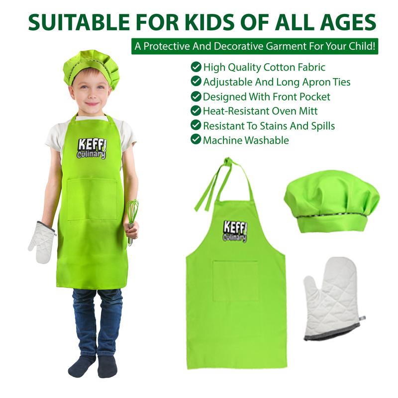 Kids Cooking and Baking Set for Girls, Boys, Toddler - Real Kitchen Utensils with Kid Safe Knives, Apron, Chef Hat, Cutting Board,  Recipe Book & More