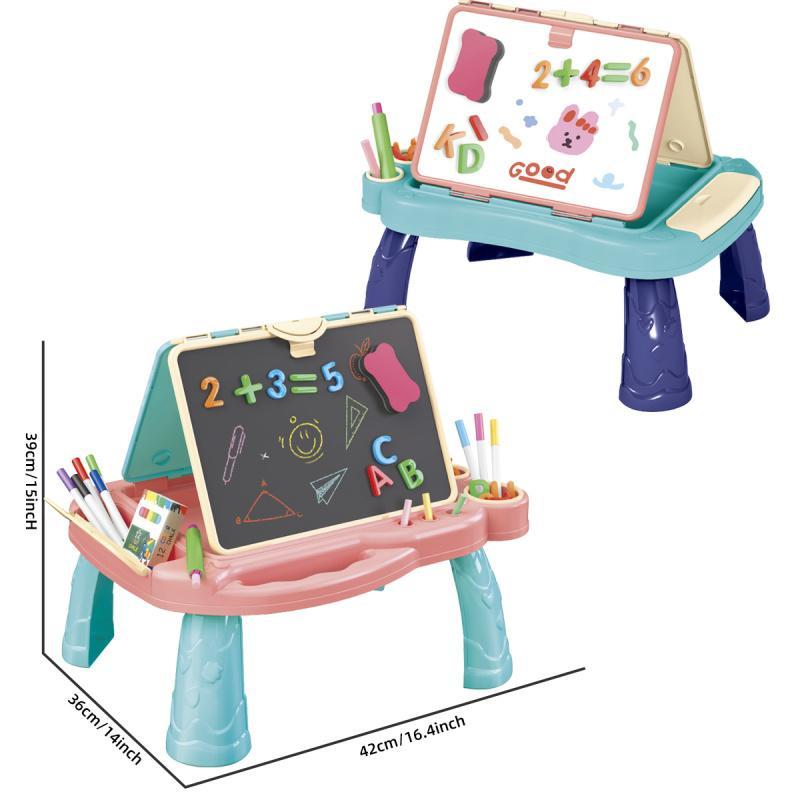 Children's Drawing Board, 1 Box Double Sided White Board & Black Board with Teaching Supplies, Painting Accessories, Learning & Educational Drawing Board