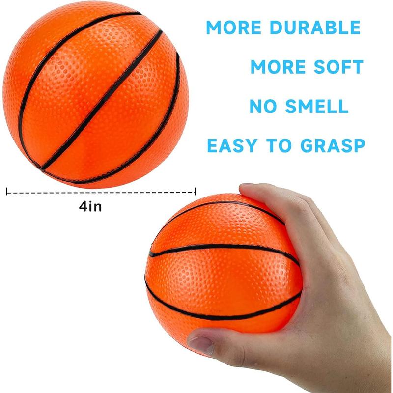 12 Pack 4 Inch Mini Basketball Ball for Kids, Rubber Small basketballs with Pump for Kids Basketball Gifts- Inflatable Ball for Basketballs Hoop Geart for Sports Beach Pool Theme Party Favor