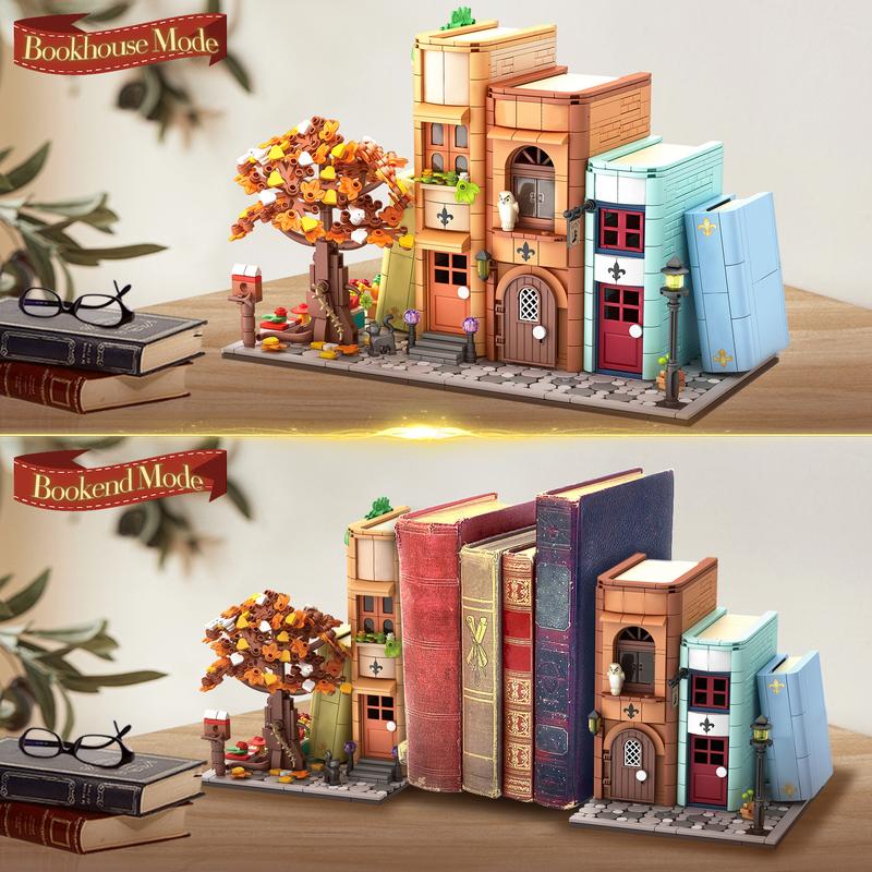 66009,1488 Pieces,Magic Bookends Building Block Set,For BookNook Building Bookshelf Insert Decoration,Bookcase Miniature House Model,Collecting Building and Gifting Model,Birthday Gift and Home Decoration,For aged 12 and above,Stress relief toy