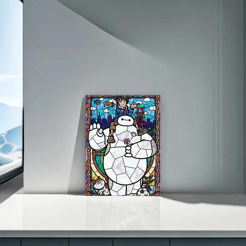 Baymax Pattern DIY Diamond Art Painting Kit, DIY 5D Diamond Arts Painting Kit, Wall Art Decor for Home Living Room Bedroom