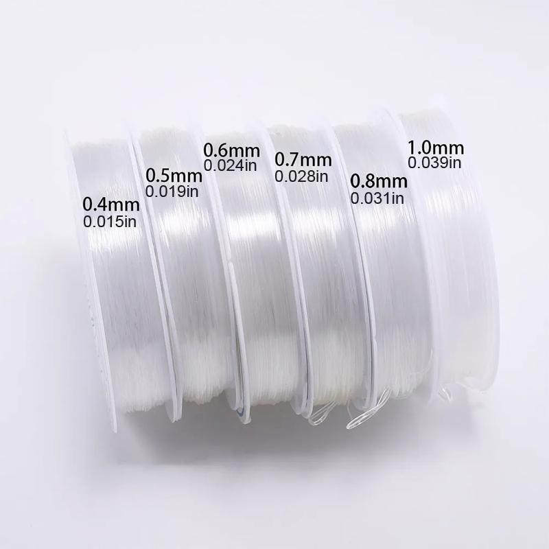 2pcs Transparent Elastic Beading Threads, Clear Beading Threads, Jewelry Making Supplies For Bracelet Necklace Earings