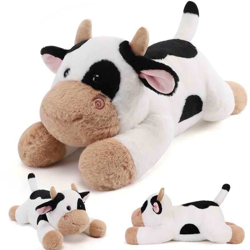 meowtastic Cow Weighted Stuffed Animals-1.0 4.5 6.0 Pounds Weighted Plush Cow Stuffed Animals - Big Stuffed Cow Weighted Plush Pillow - Cute Plush Toys Gifts for Kids & Adults