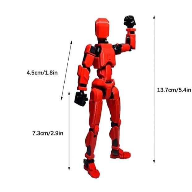 Fully Assembled Titan13 Dummy13 Lucky13 Action Figure in Red, Black, and White Colors