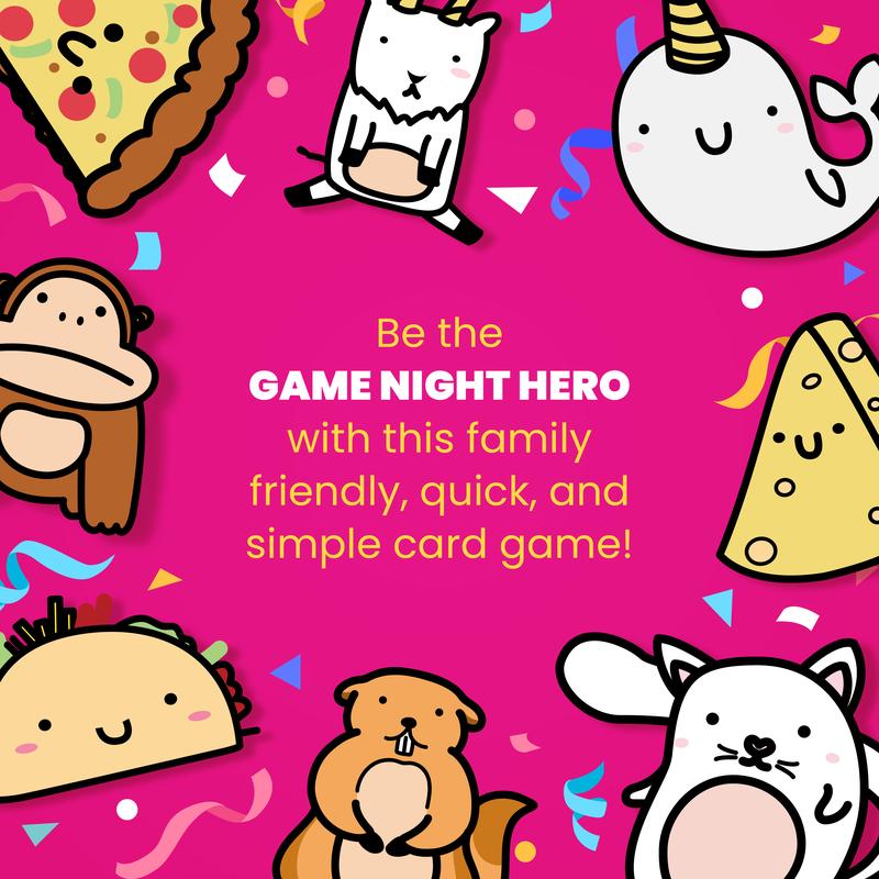 Taco Cat Goat Cheese Pizza Card Game – Wildly Entertaining & Easy To Learn - Great for Adults, Teens, Kids and Families - Card Games and Board Games for Family Game Night - 10 Min, Ages 7+, 2-8 Players