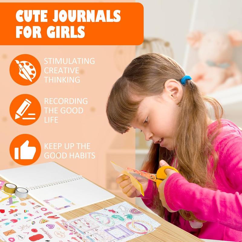 DIY Journal Kit For Girls, 50+Pcs Journal Set For Teenage Girls And Scrapbook & Diary Supplies Set, Teen Girl Gifts Trendy Stuff, Birthday Gifts Ideas For 8-14 Years And Up