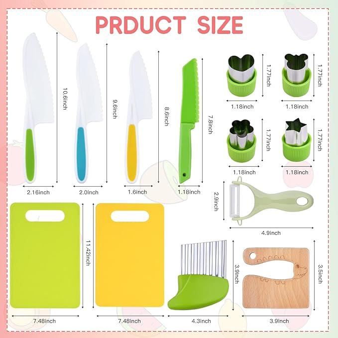 [Black Friday]Child's Cooking Set Toy-13 17 28 set Safe Design PlasticKnife & Peeler & Cutter & Cutting Board,Kitchen Accessories Safe Cooking toy Set,Kitchen Tools Toy For Cooking Set Cooking With Plastic Cutting BoardKitchen Stuff,FosterSkills & Fun