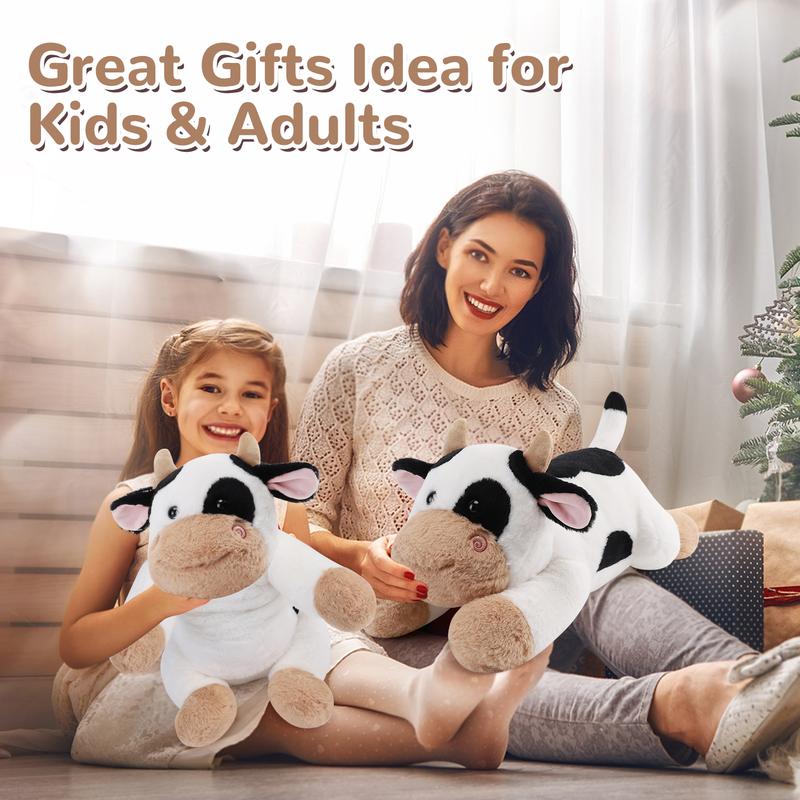 meowtastic Cow Weighted Stuffed Animals-1.0 4.5 6.0 Pounds Weighted Plush Cow Stuffed Animals - Big Stuffed Cow Weighted Plush Pillow - Cute Plush Toys Gifts for Kids & Adults