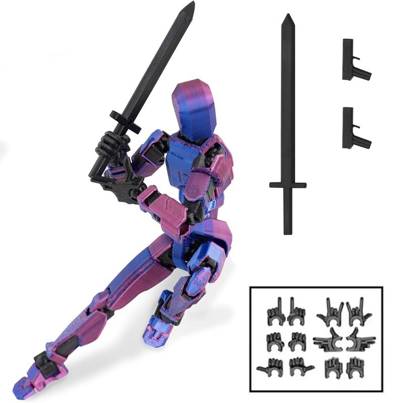 [ LEGEND STUDIO ] Assembled Legend 13 Action Figure: 3D Printed Advanced Articulation for Dynamic Poses | Personalized DlY Assembly | Premium ABS & PLA, ldeal Animation & Collector's ltem (Assembled, Includes 4 Exquisite Weapons )