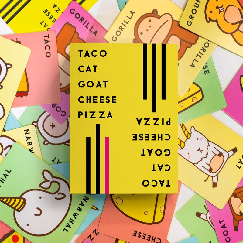 Taco Cat Goat Cheese Pizza Card Game – Wildly Entertaining & Easy To Learn - Great for Adults, Teens, Kids and Families - Card Games and Board Games for Family Game Night - 10 Min, Ages 7+, 2-8 Players