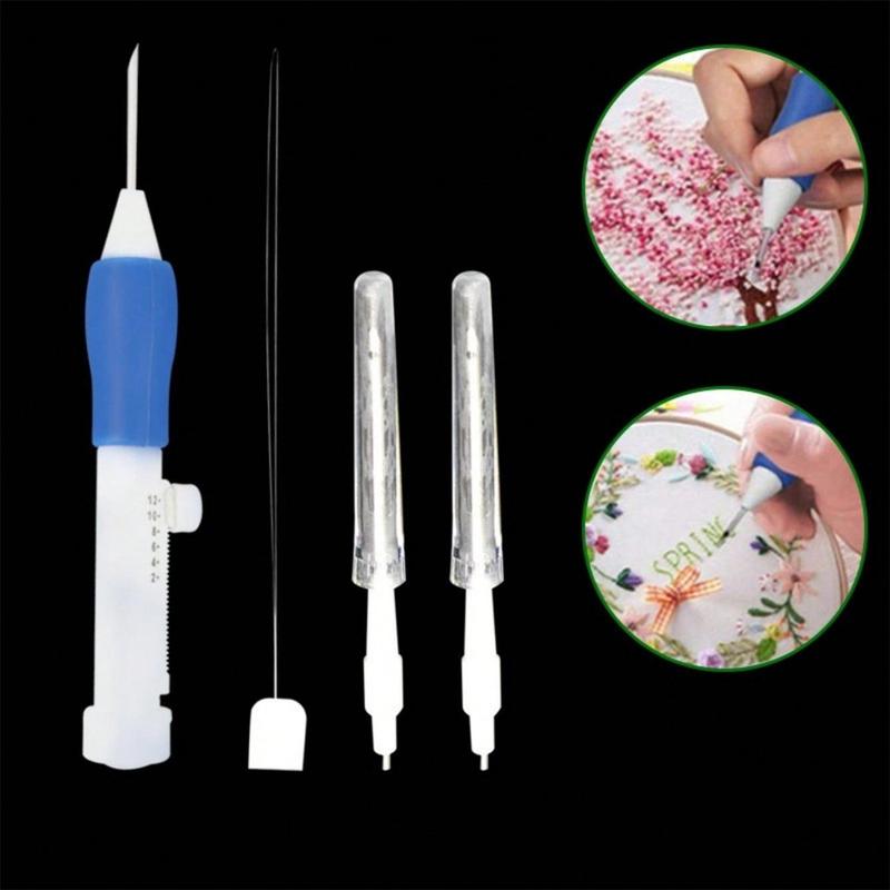 Magic Embroidery Pen (1 Set), Practical Plastic DIY Interchangeable Punch Needle Tools And Gadgets, Household Embroidery Tools