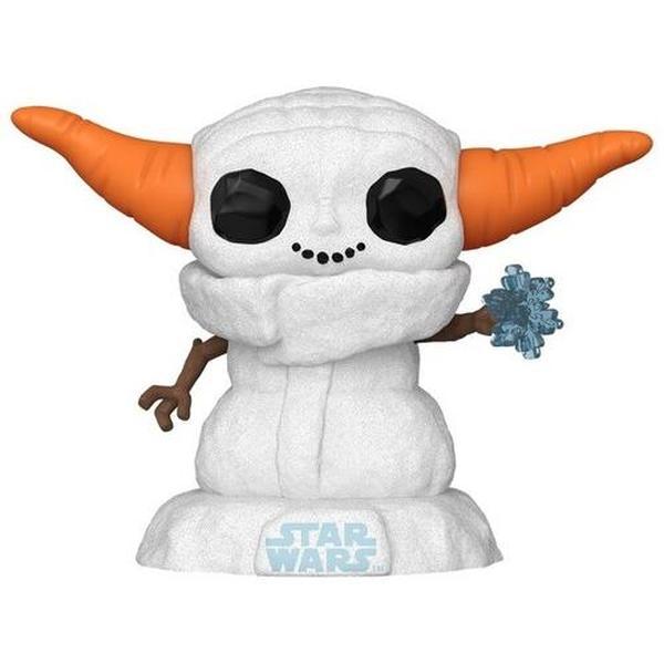 FUNKO POP! Star Wars: The Mandalorian Holiday - Snowman Grogu  [Collectible Figurine Statue Bust] Vinyl figurine statue