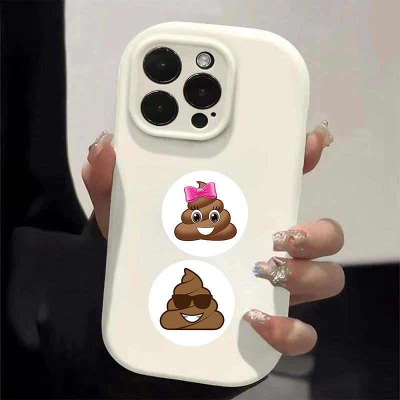 Cartoon Poop Pattern Sticker (500pcs roll), Funny Poop Roll Sticker, DIY Decorative Sticker for Water Cup Phone Case Envelope Sealing