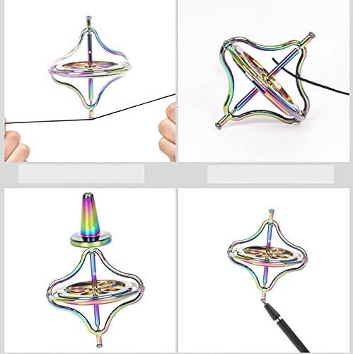 Second Generation Colorful Fingertip Spinner Zinc Alloy Anti gravity gyroscope Decompression Toy Fingertip Spinner Creative