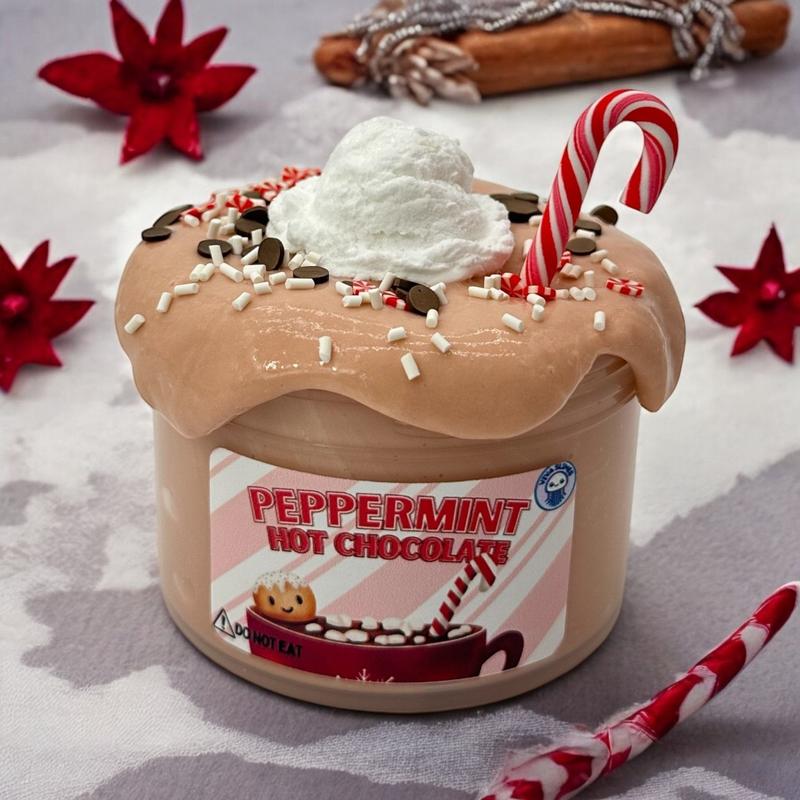 Peppermint Hot Chocolate 6 Ounce Slime