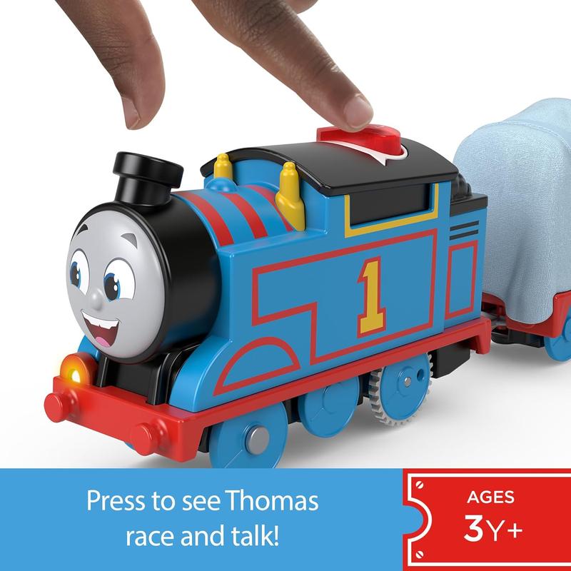 Motorized Toy Train Talking Thomas Engine with Sounds & Phrases Plus Cargo for Preschool Kids Ages 3+ Years-