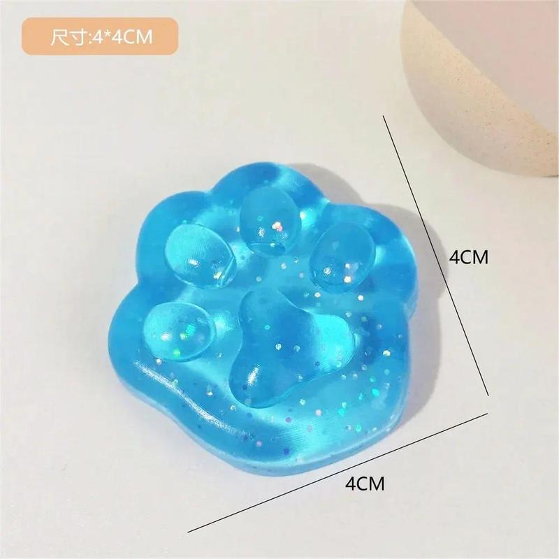 set Jelly Cat Claw Soft Stress Relief Toy Cat Paw Sticky Squeeze Toy Relaxing sticky squishy Transparent Fidget Toy