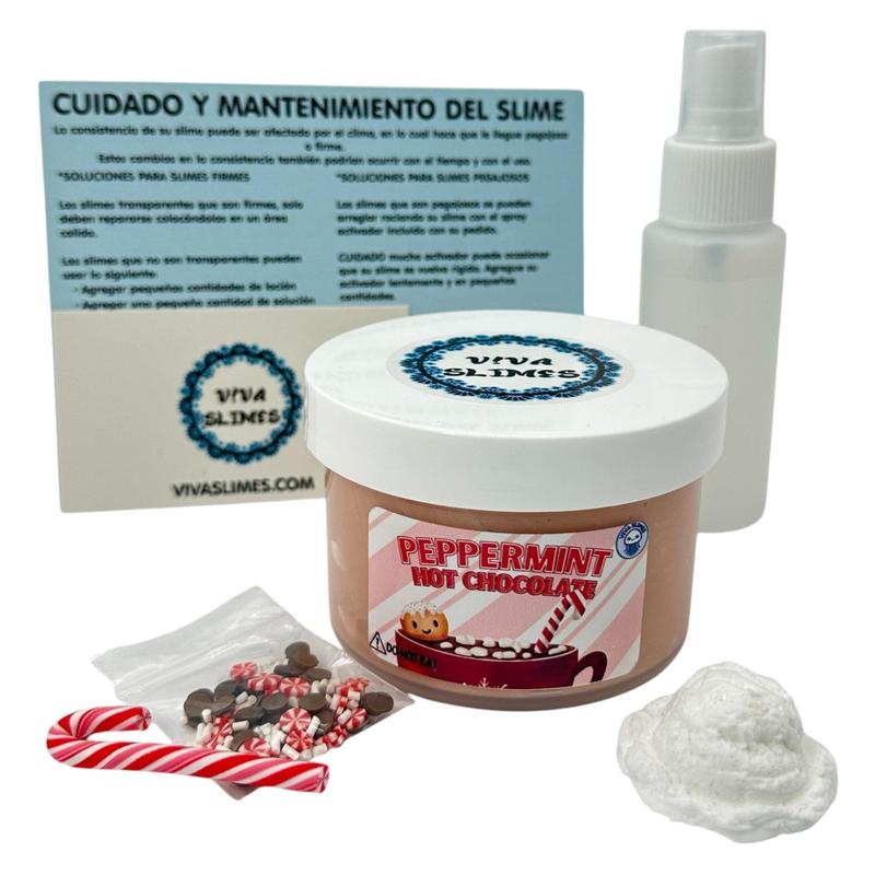 Peppermint Hot Chocolate 6 Ounce Slime