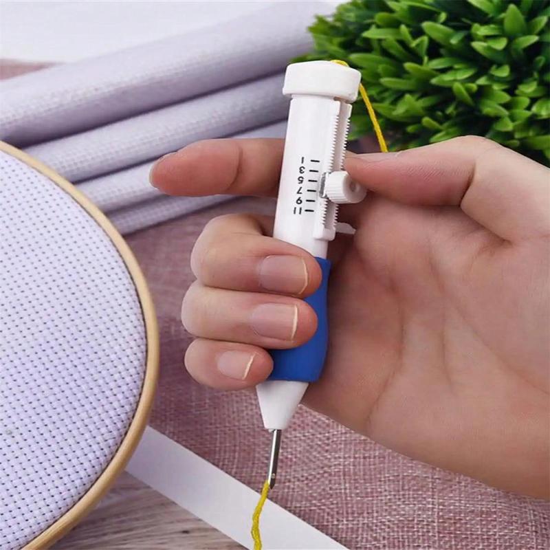 Magic Embroidery Pen (1 Set), Practical Plastic DIY Interchangeable Punch Needle Tools And Gadgets, Household Embroidery Tools