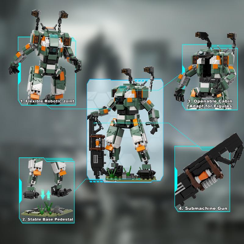 (528 pcs) BT Vanguard-class Robot Building Model Kit, Ideal Christmas & Halloween Gifts & Collection for Kids and Fans