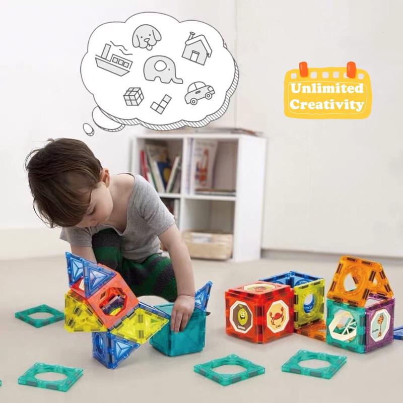 40-Piece Magnetic Building Block Track Set with Glowing Balls, STEM Educational Toy, Creative Christmas and Birthday Gift for Boys and Girls