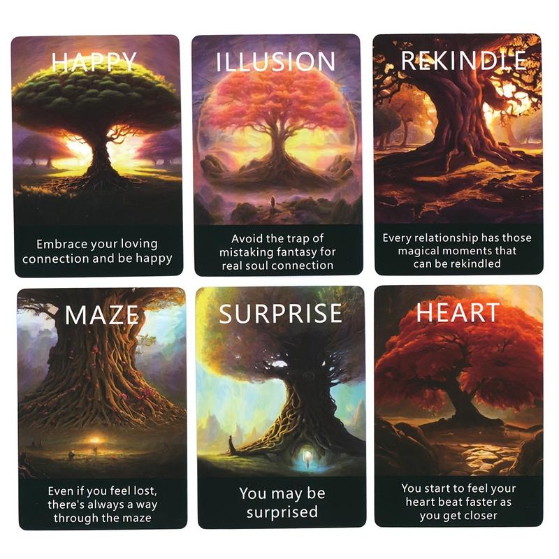 Telepathy Oracle Clarity Cards Prophecy Divination English Version Tarot Deck with Meaning on It Keywords Taro 56-cards