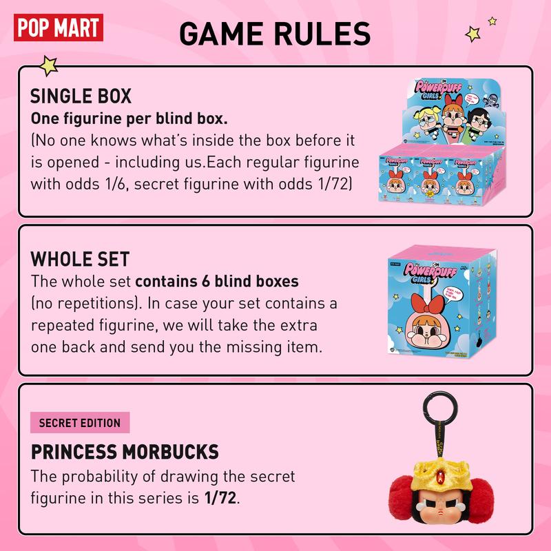 CRYBABY × Powerpuff Girls Series-Vinyl Face Plush Blind Box, Mystery Box