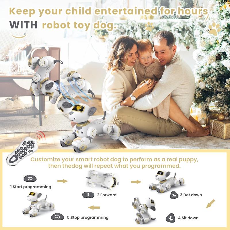 Stress relief toys, children's toys, 8-12 years old children's robot dogs, pet robot dogs, 12 years old boys and girls toys