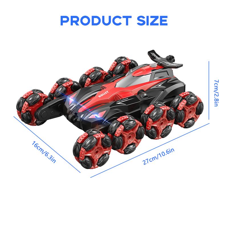 8-wheel 2.4GHZ Remote Control Drift Stunt Car with Music and Lights, Gesture Sensing Climbing Car, Music Spray Stunt Car