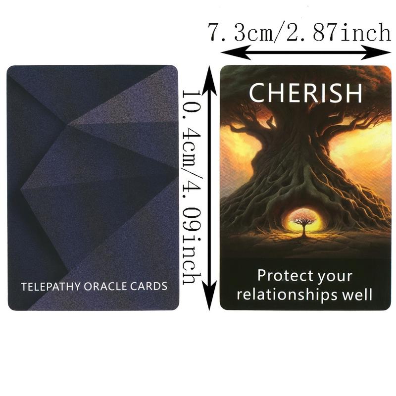 Telepathy Oracle Clarity Cards Prophecy Divination English Version Tarot Deck with Meaning on It Keywords Taro 56-cards