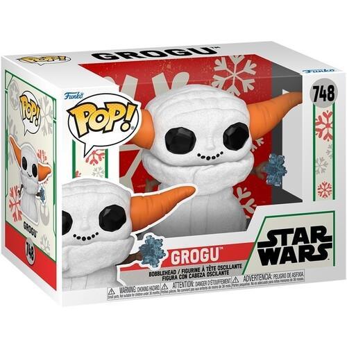 FUNKO POP! Star Wars: The Mandalorian Holiday - Snowman Grogu  [Collectible Figurine Statue Bust] Vinyl figurine statue