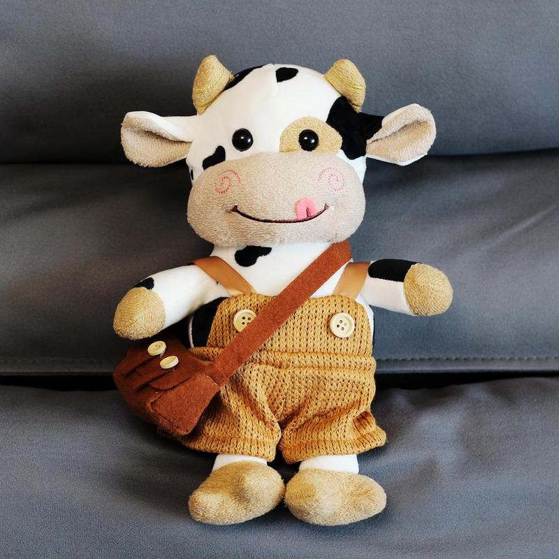 Little Cow Plush Stuffed Toy, 12 Inch, Rice White, Soft Plush Cow Toy for Kids Birthday Gift