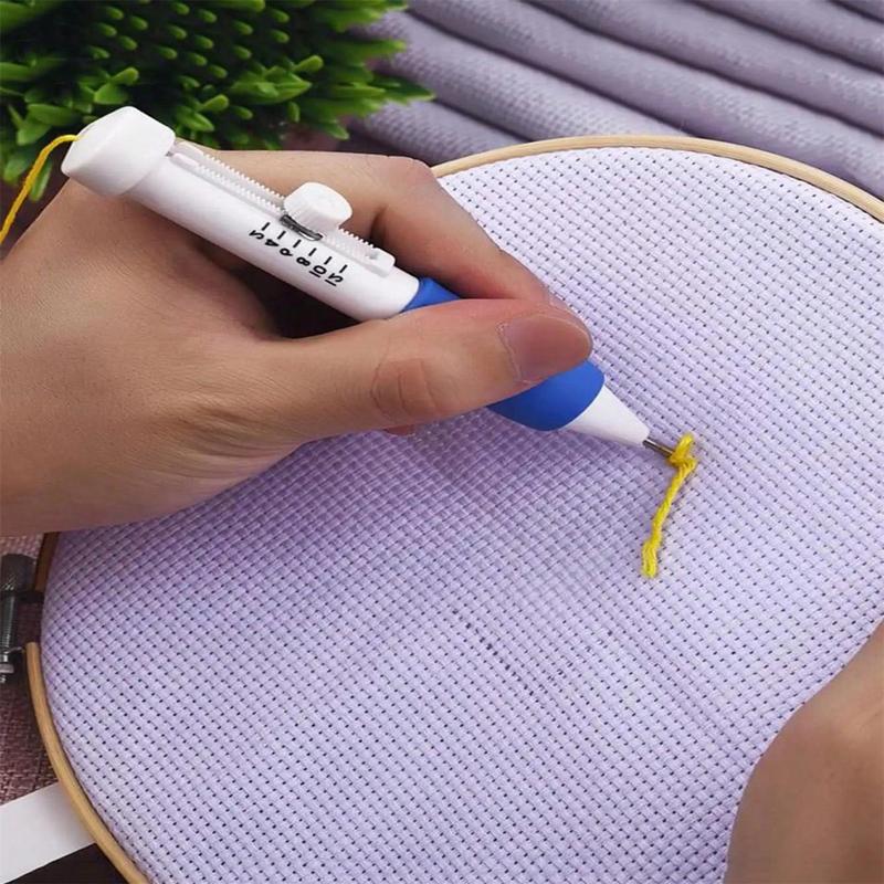 Magic Embroidery Pen (1 Set), Practical Plastic DIY Interchangeable Punch Needle Tools And Gadgets, Household Embroidery Tools