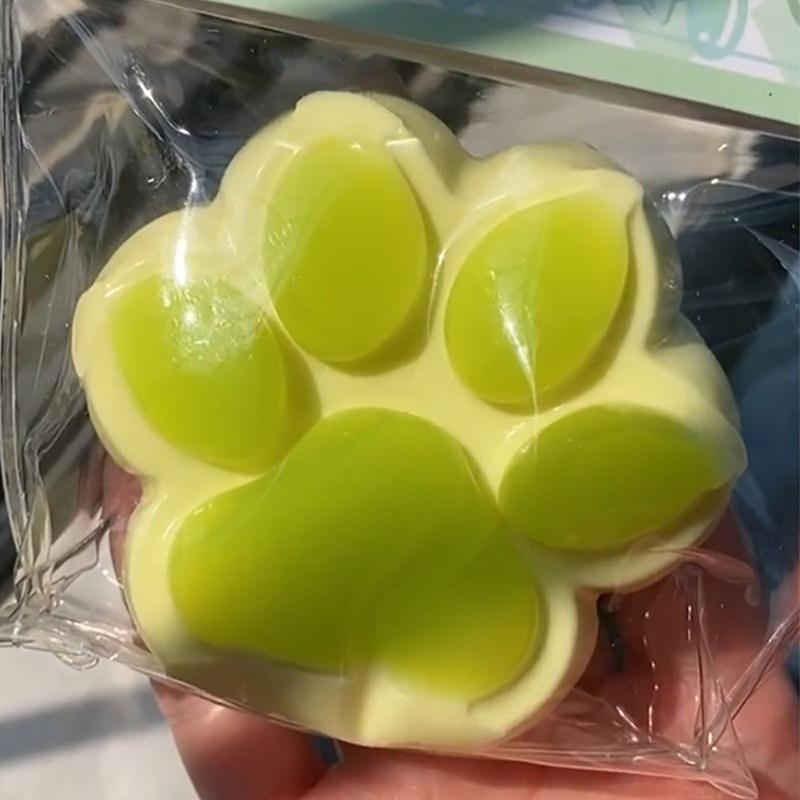 Soft Sticky Texture Silicone Green Grape Cat Paws Toys Slow Rebound Decompression Toy Reduce Stress Toys Gifts