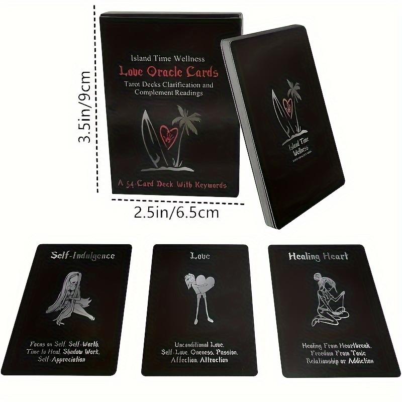 1 Set 54pcs set Island Time Wellness Love Oracle Cards For Beginners, Tarot Deck, Classic Table Playing Tarot, Fortunetelling Tarot, Scan QR Code To Get Instructions