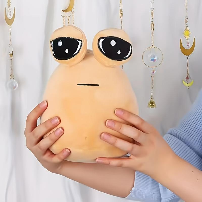 Cute big eye alien plush toy, fun stuffed toy cartoon game my pet alien pou peripheral plush doll soft toy, home decoration birthday gift holiday gift for family and friends