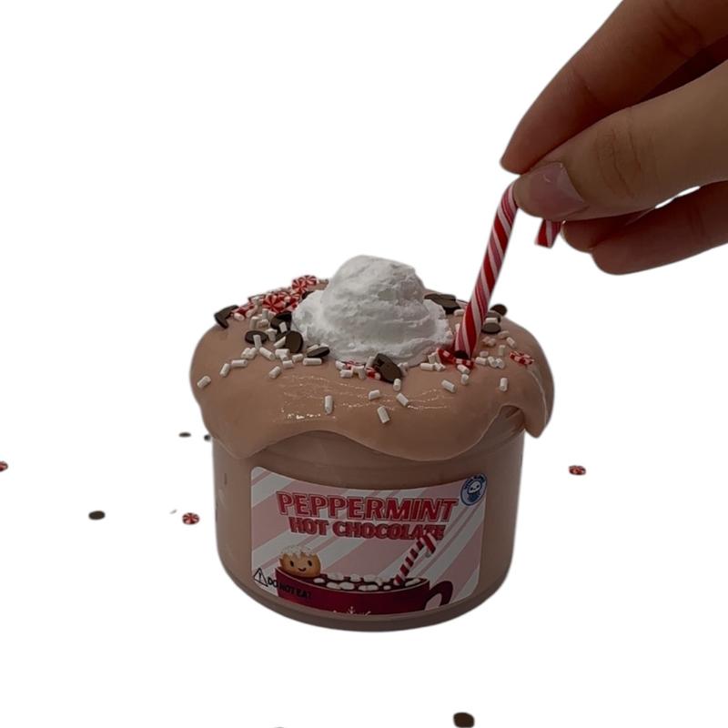 Peppermint Hot Chocolate 6 Ounce Slime