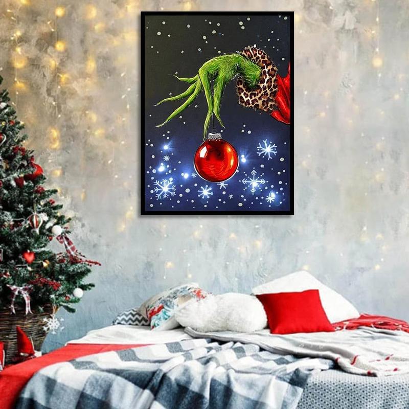 Christmas Diamond Painting Kits for Adults, Diamond Art for Adults Beginner, Diamond Dots Gem Art for Aesthetic Room Decor(12x16Inch)